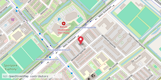 Een kaart met de locatie van Podium voor literatuur