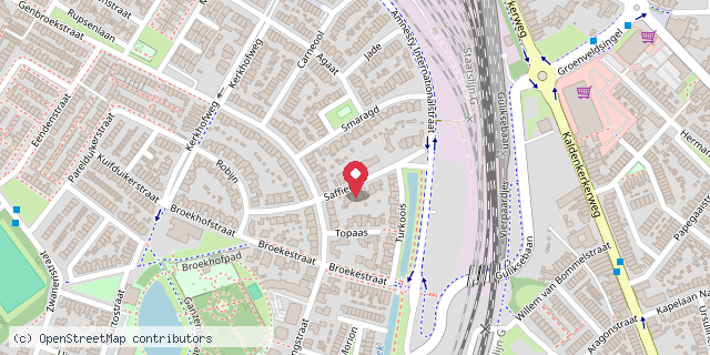 Een kaart met de locatie van Poeh's Boekenhoek