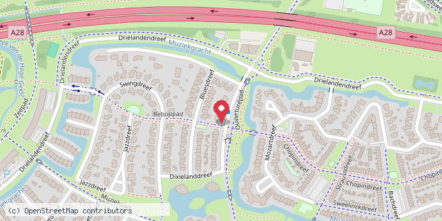Een kaart met de locatie van Ragtime minibieb