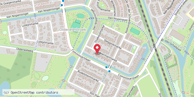 Een kaart met de locatie van RET jezelf