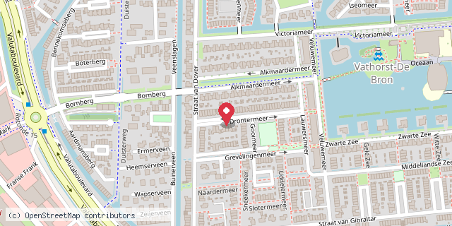 Een kaart met de locatie van Rianne's minibieb