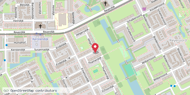 Een kaart met de locatie van Rotterdam ijselmonde