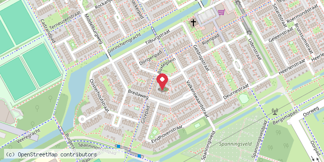Een kaart met de locatie van Ruilbieb Boxtel