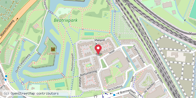 Een kaart met de locatie van Ruilbiep