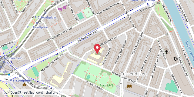 Een kaart met de locatie van SBO Lucasschool