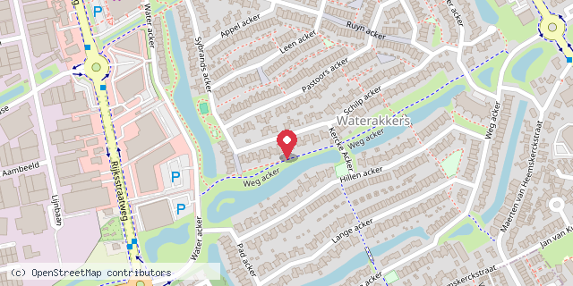 Een kaart met de locatie van Schilp acker