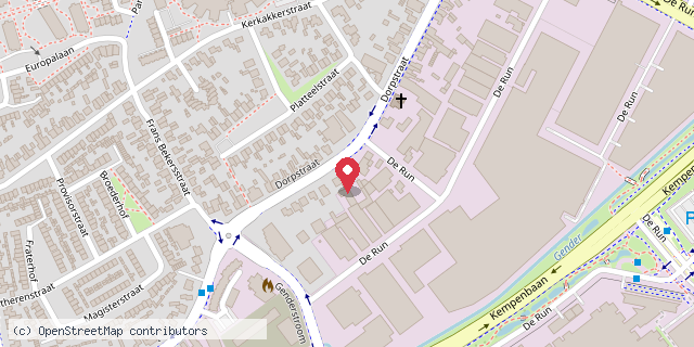 Een kaart met de locatie van Severinus SamSam Dorpsstraat 116 Veldhoven
