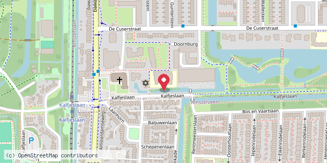 Een kaart met de locatie van Sint Jozefschool