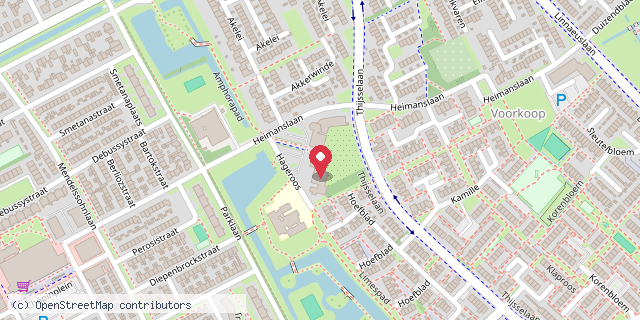Een kaart met de locatie van Sociaal wijkteam Culemborg