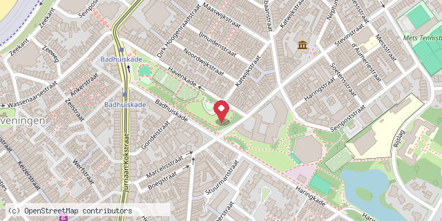 Een kaart met de locatie van Stadsboerderij ’t Waaygat (Scheveningen)