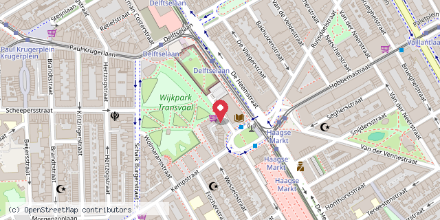 Een kaart met de locatie van Stadsboerderij de Woelige Stal