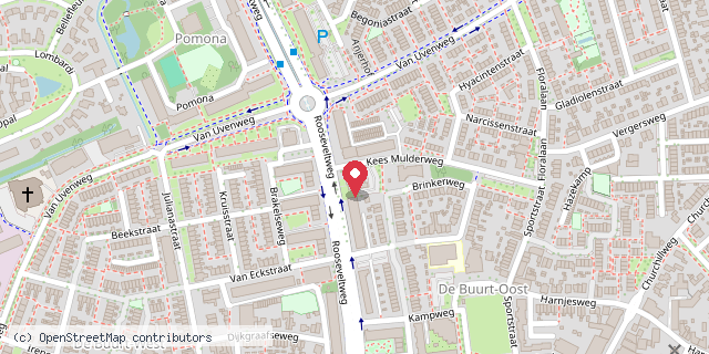 Een kaart met de locatie van Startpunt Wageningen