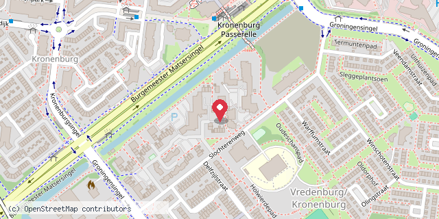 Een kaart met de locatie van Stedumhof 24