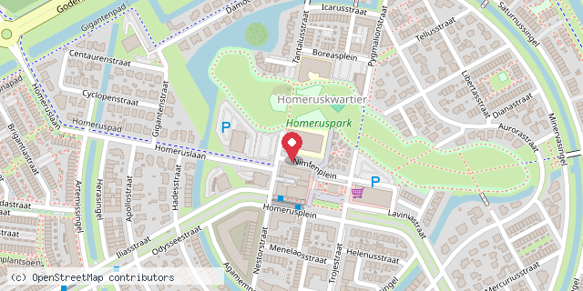 Een kaart met de locatie van Sterrenschool de Ruimte