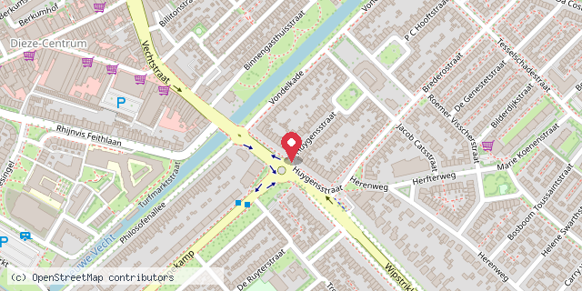 Een kaart met de locatie van Stottercentrum Zwolle