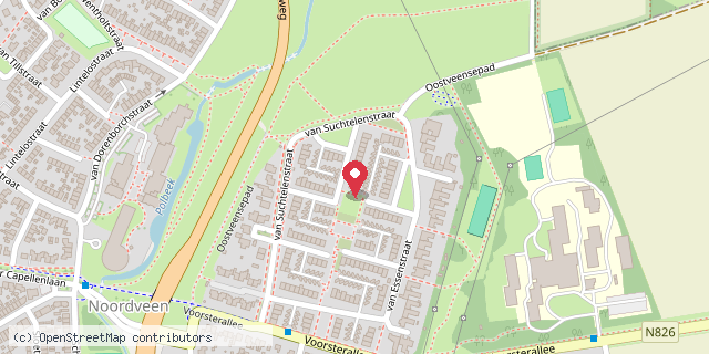 Een kaart met de locatie van Stuurmanstraat