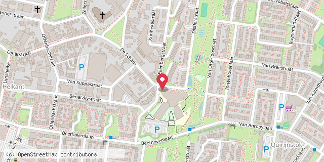 Een kaart met de locatie van Symfonie