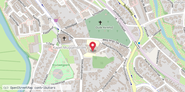 Een kaart met de locatie van Synergieschool