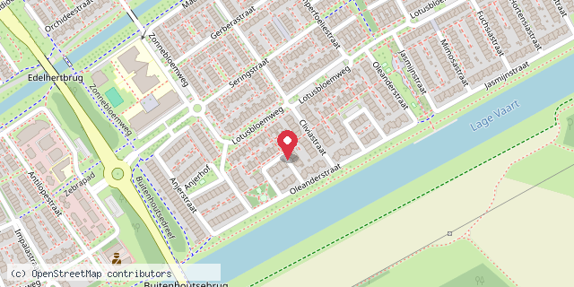 Een kaart met de locatie van T Biebje