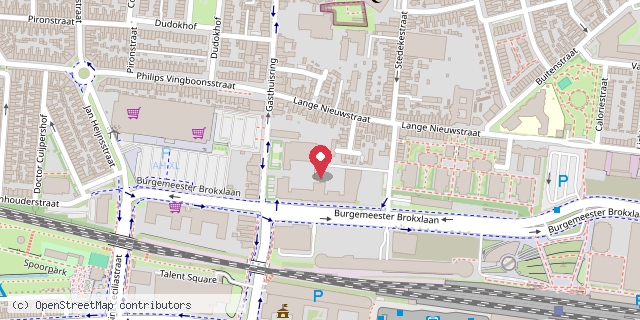 Een kaart met de locatie van Taalhuis MST