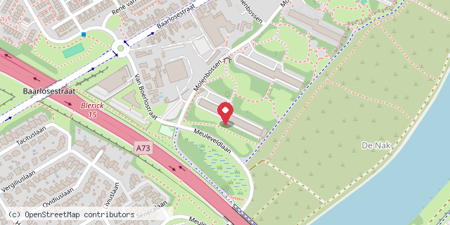Een kaart met de locatie van Tante Sedonia