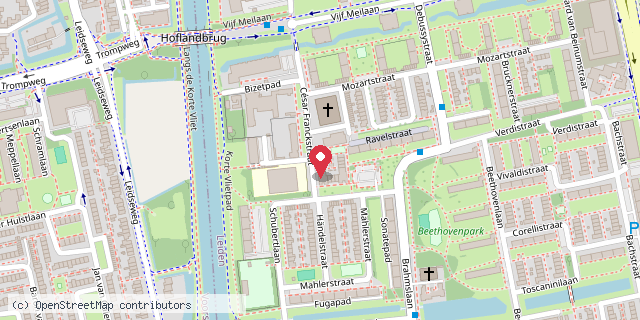 Een kaart met de locatie van The  Cesar Franckstraat Little Free Library
