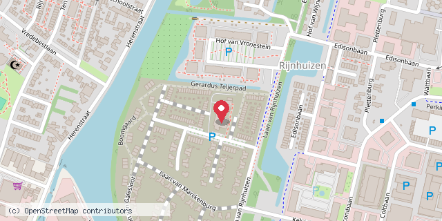 Een kaart met de locatie van Tiny Bieb Kleinhuizen