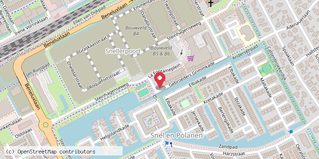 Een kaart met de locatie van Toverfontein