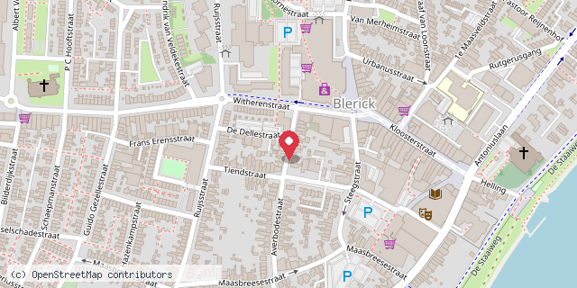 Een kaart met de locatie van VAL – Apotheek Blerick