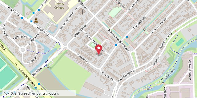 Een kaart met de locatie van Van der Wekken