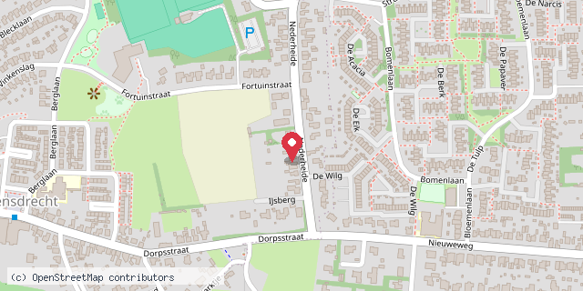 Een kaart met de locatie van Van Zweden