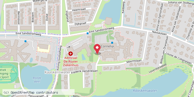 Een kaart met de locatie van Victoriakliniek Zierikzee