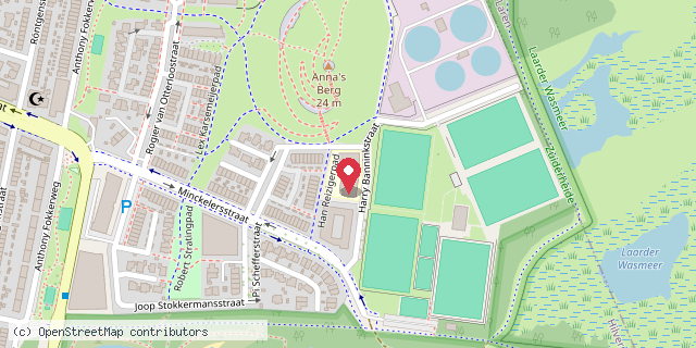 Een kaart met de locatie van Villa Vrolik