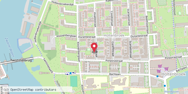 Een kaart met de locatie van Vivaldi