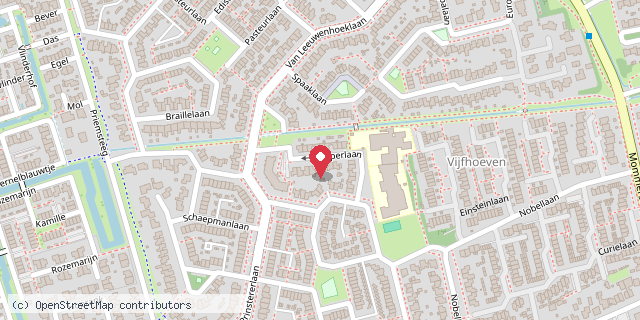 Een kaart met de locatie van Vlijmen