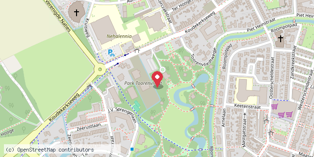 Een kaart met de locatie van Vogel-en Zoogdieropvang de Mikke