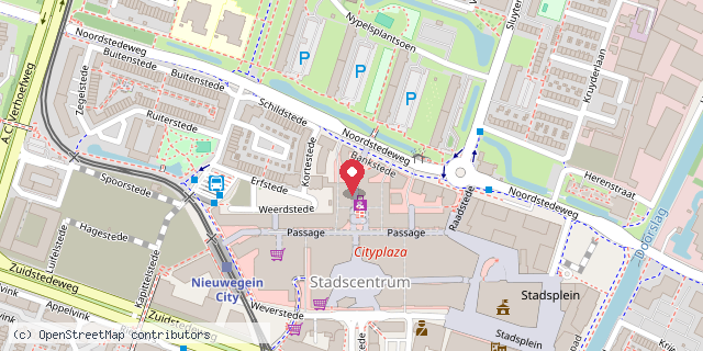 Een kaart met de locatie van Vrijwilligershuis Nieuwegein