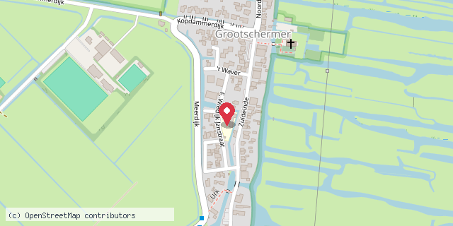 Een kaart met de locatie van W.J.Driessenschool