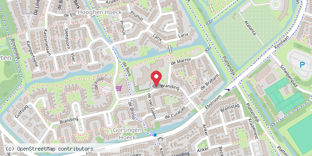 Een kaart met de locatie van Waterwoezels