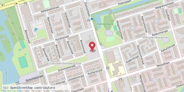 Een kaart met de locatie van WIJ Vinkhuizen