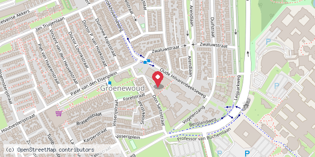 Een kaart met de locatie van Wijkcentrum Spijkerbeemden