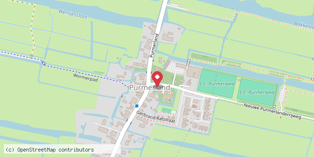Een kaart met de locatie van Winkeltje Weltevree