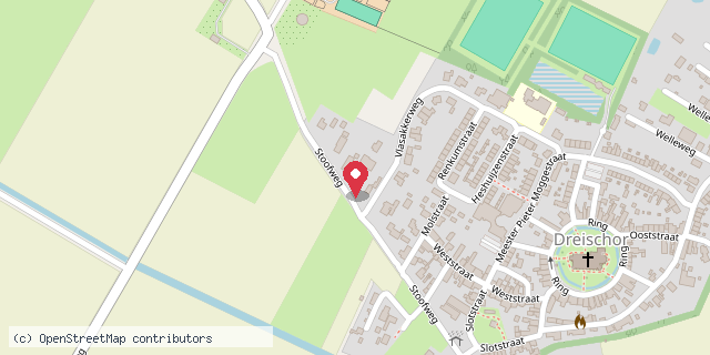Een kaart met de locatie van Zonnetij