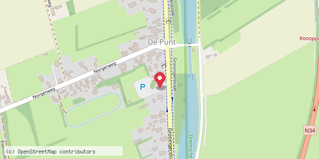 Een kaart met de locatie van Zwerfboek-station trefpunt