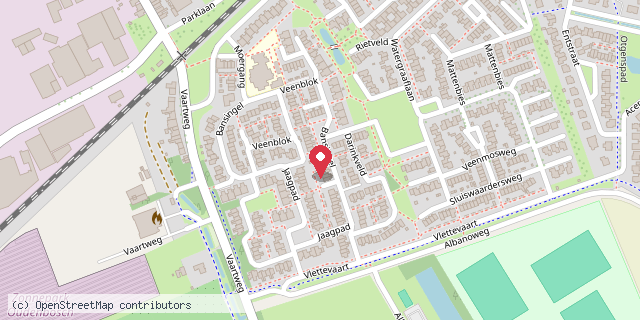 Een kaart met de locatie van Ineke's minibieb