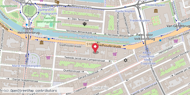 Een kaart met de locatie van Jerry Baas