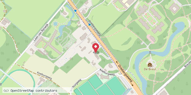 Een kaart met de locatie van Minibieb Driebergseweg