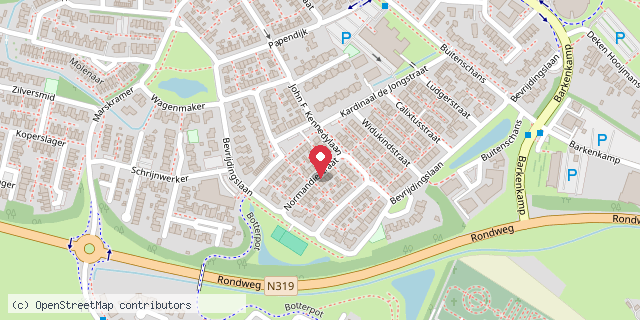 Een kaart met de locatie van Ester Ars