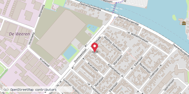 Een kaart met de locatie van Ikkie