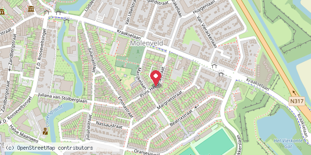 Een kaart met de locatie van Herma Kraan